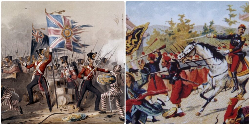 First Opium war between Britishers and Qing Dynasty