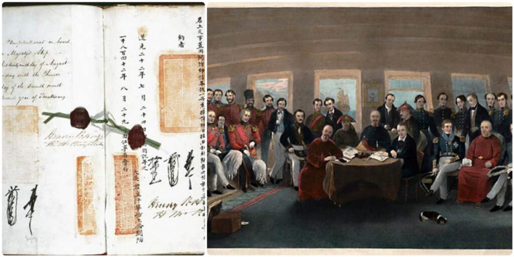 The treaty of Nanjing or Nanking in Aug 29 1842